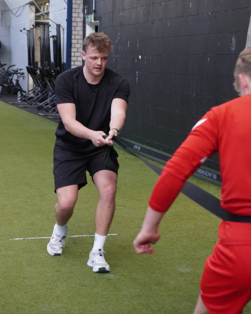 Sprinttraining mit Widerstandsband